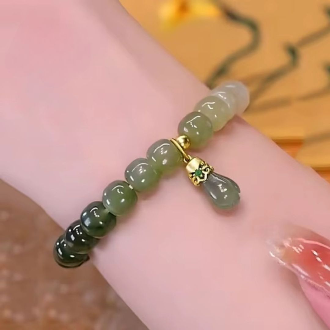 Bracelet Jade Dégradé à Perles