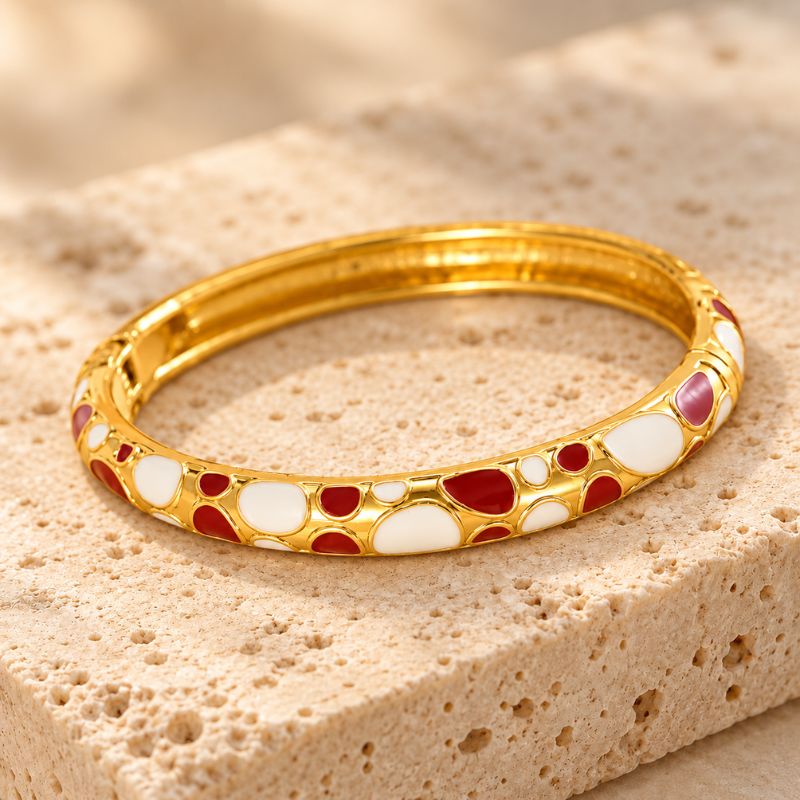Bracelet Jonc Mosaïque De Galets Colorés