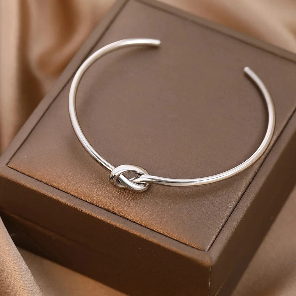 Bracelet Jonc Femme Nœud – Acier inoxydable
