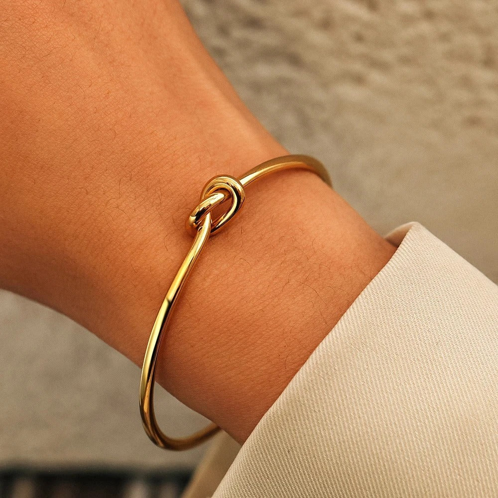 Bracelet Jonc Femme Nœud – Acier inoxydable