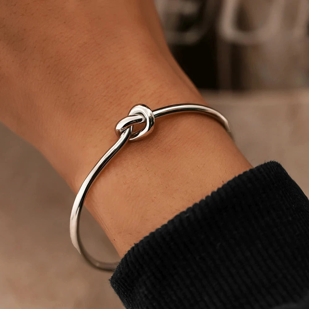 Bracelet Jonc Femme Nœud – Acier inoxydable