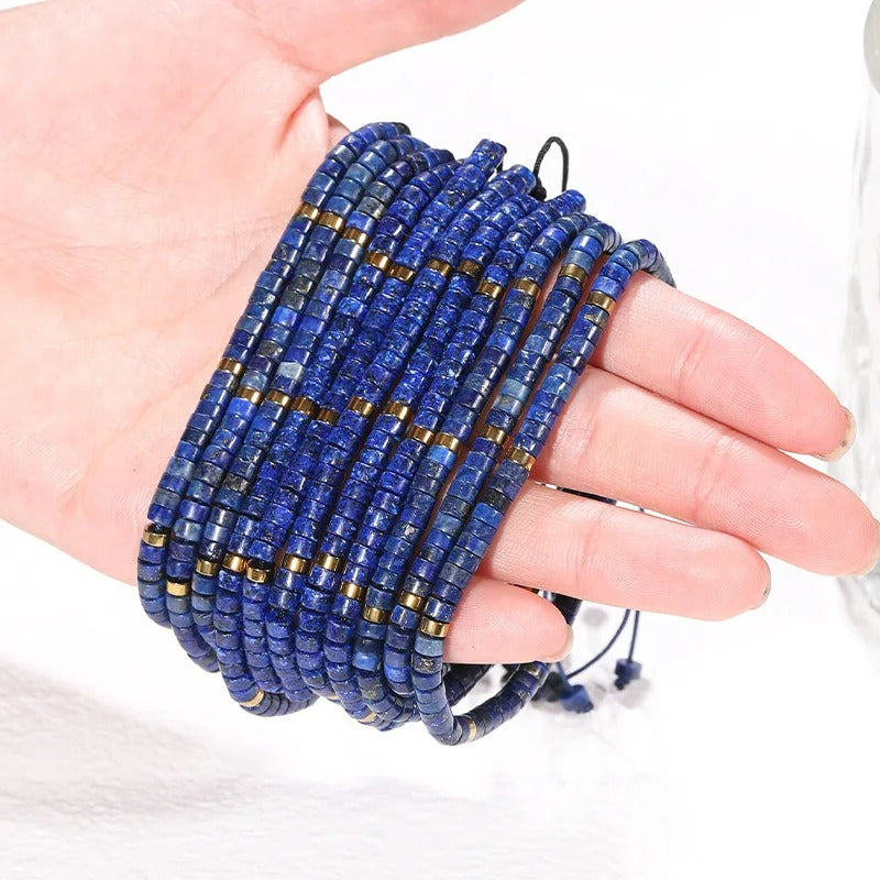 Bracelet Lapis Lazuli Homme Cordon Réglable