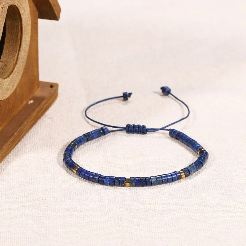 Bracelet Lapis Lazuli Homme Cordon Réglable