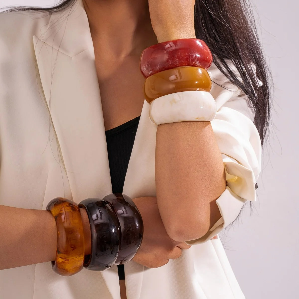 Bracelet Large Femme Irrégulier
