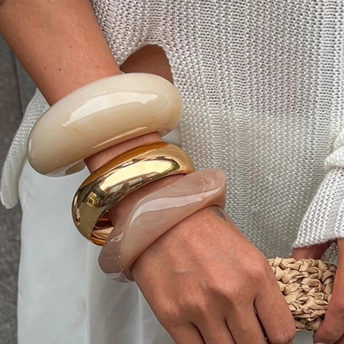 Bracelet Large Femme Vintage – Lot de 3