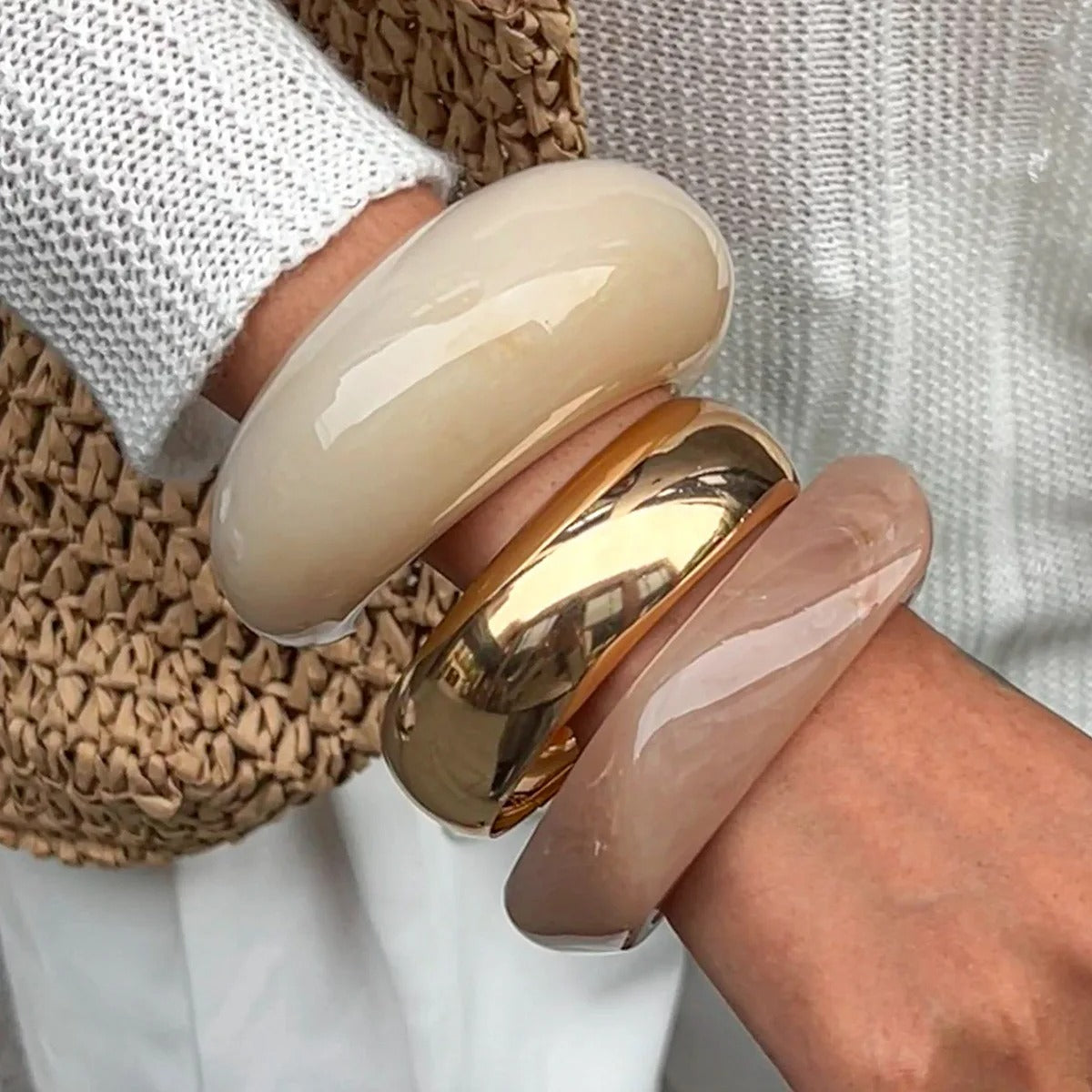 Bracelet Large Femme Vintage – Lot de 3