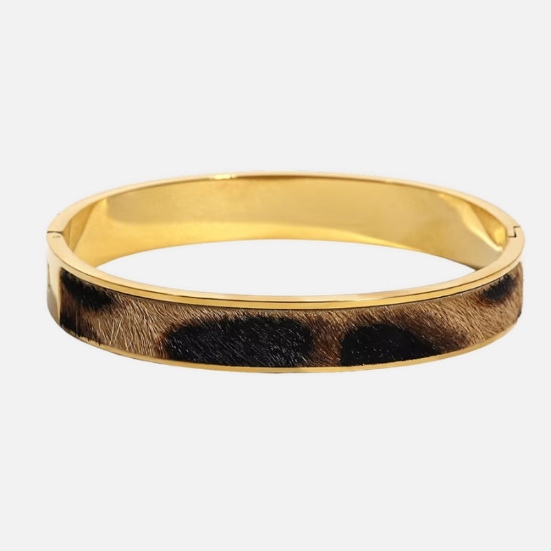 Bracelet Léopard Chic en Acier Inoxydable