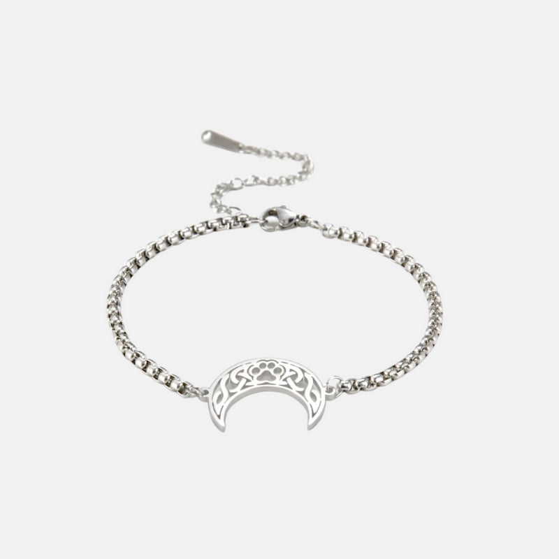 Bracelet Lune Croissant en Acier Inoxydable