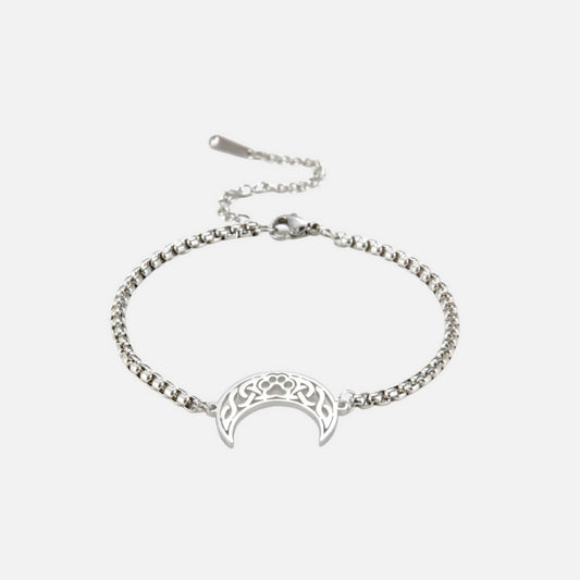 Bracelet Lune Croissant en Acier Inoxydable
