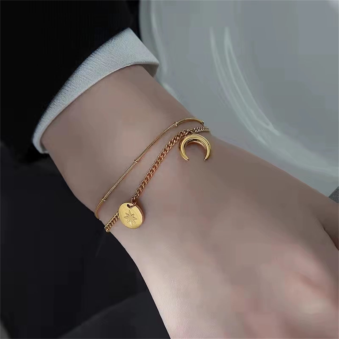 Bracelet Lune et Etoiles