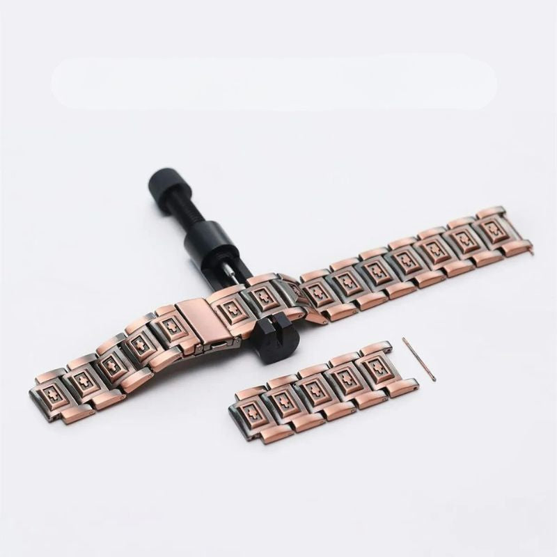 Bracelet Magnétique Cuivre Maillons Signature