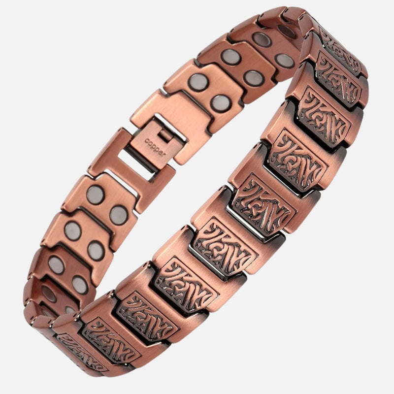 Bracelet Magnetique en Cuivre Style Ethnique