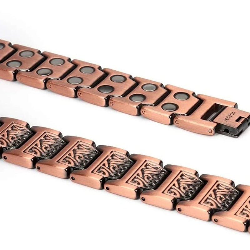 Bracelet Magnetique en Cuivre Style Ethnique