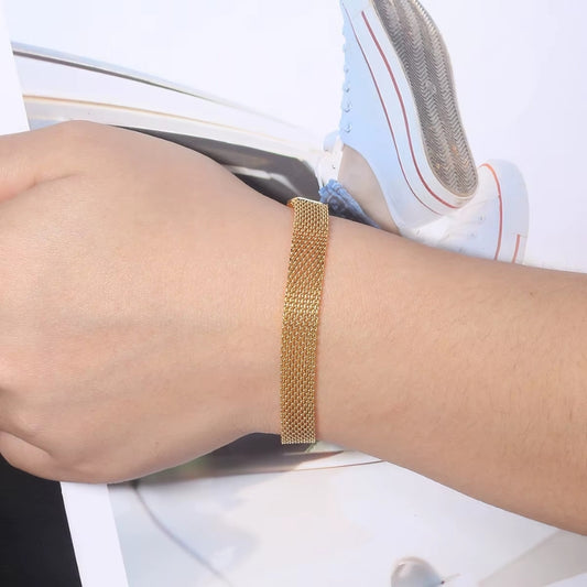 Bracelet Maille Fine et Doré