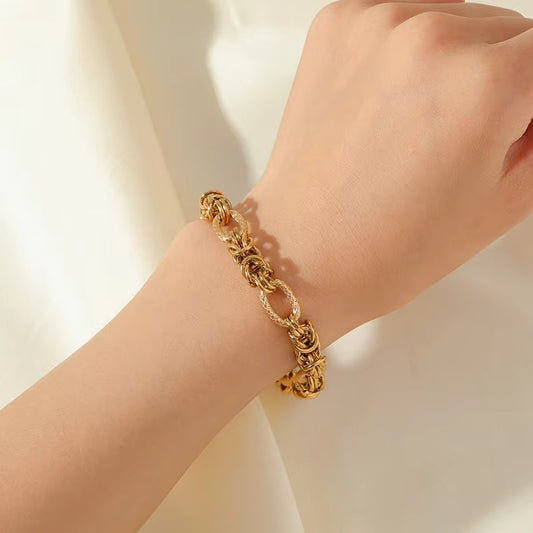Bracelet Maille Torsadé en Acier Inoxydable