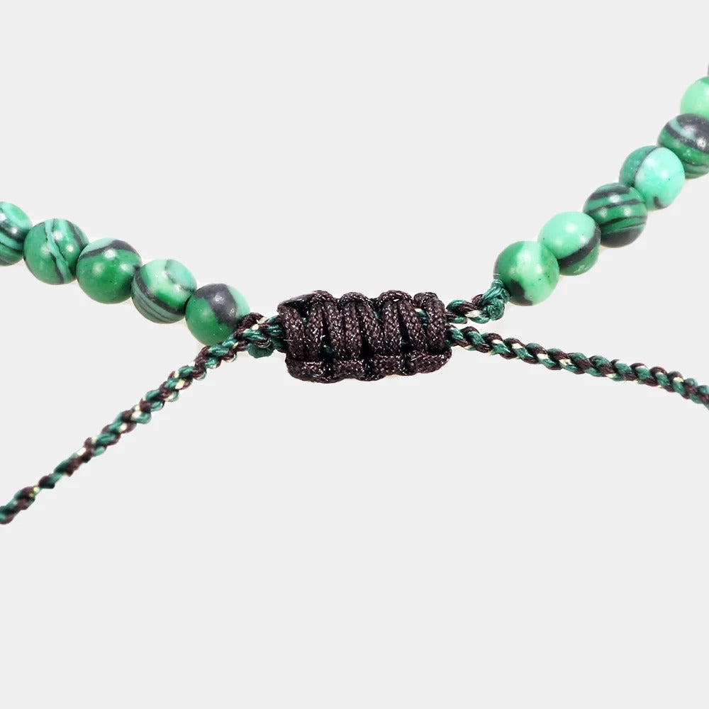 Bracelet Malachite Fin et Réglable