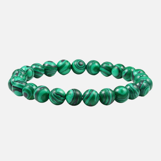 Bracelet Malachite  Pierres Rondes