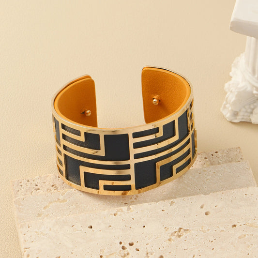 Bracelet Manchette Femme Doré Et Réversible