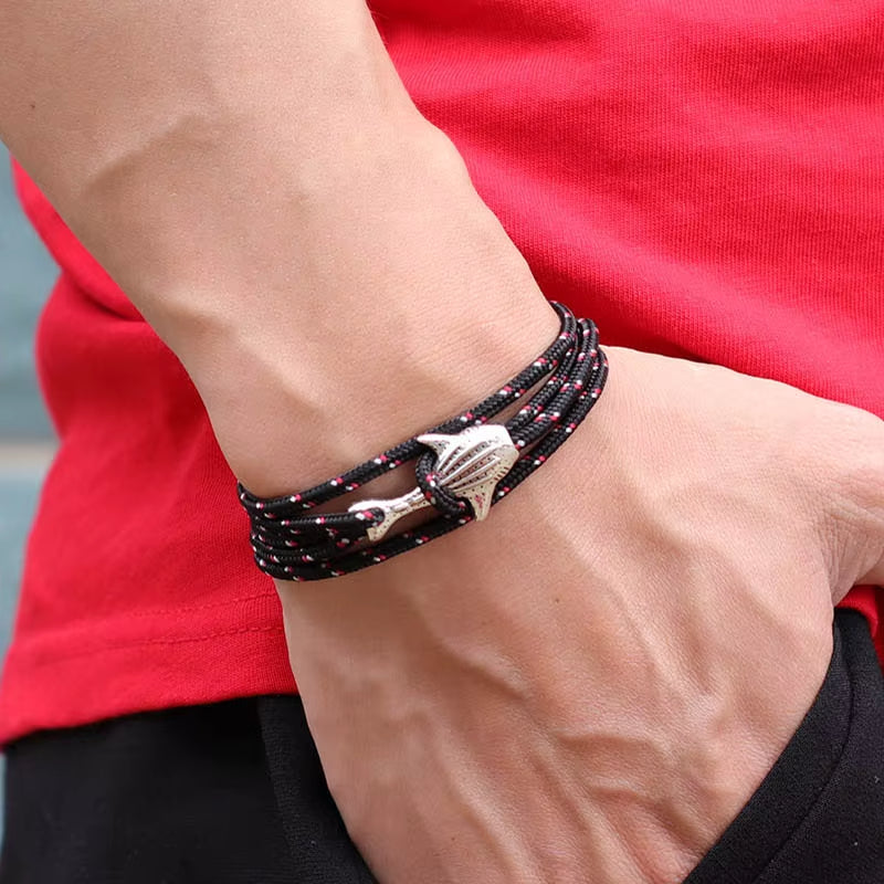 Bracelet Marin Cordage Attache Baleine