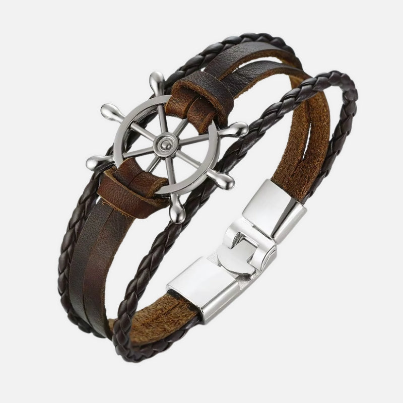 Bracelet Marin En Cuir Gourvenail de Bateau