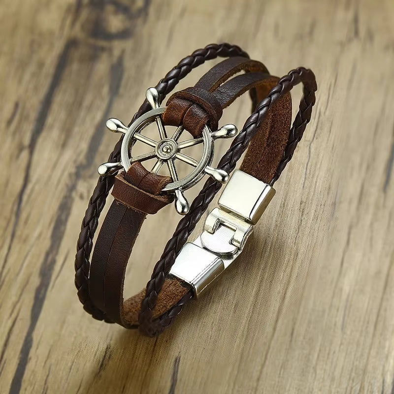 Bracelet Marin En Cuir Gourvenail de Bateau