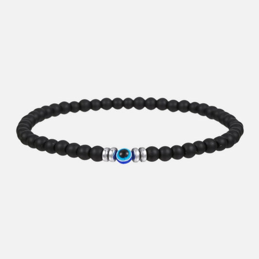 Bracelet Oeil Bleu et Perles en Pierres Naturelles