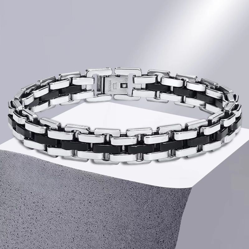 Bracelet Papa en Maillon en Acier Inoxydable