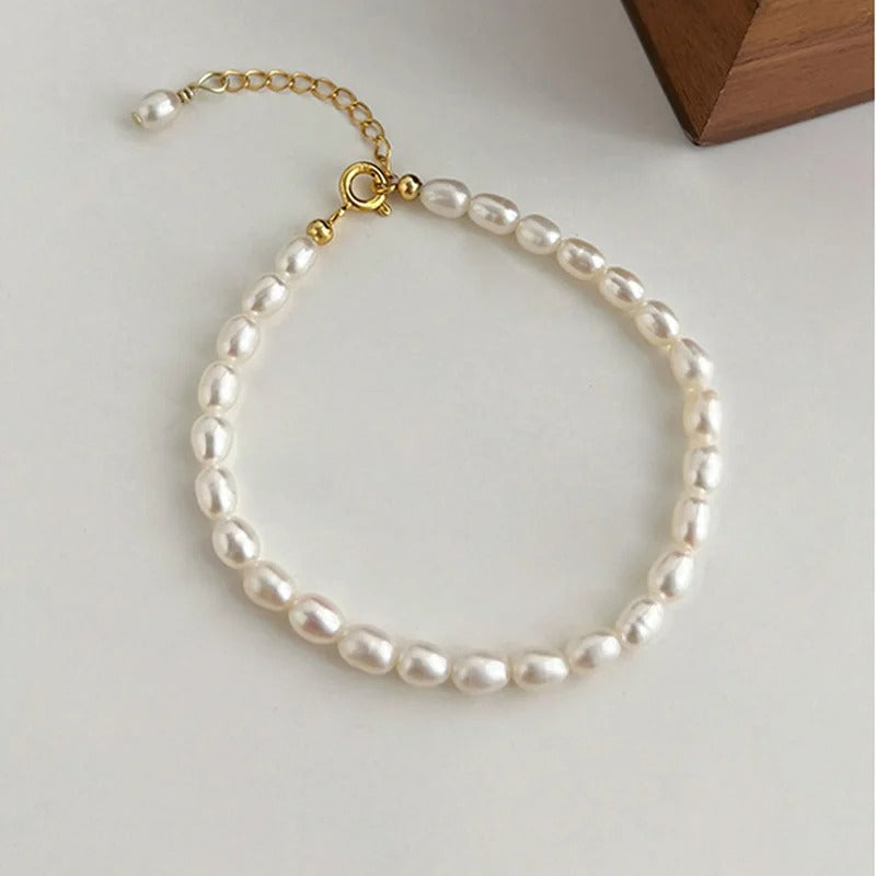 Bracelet Perle Blanche Élégance Naturelle