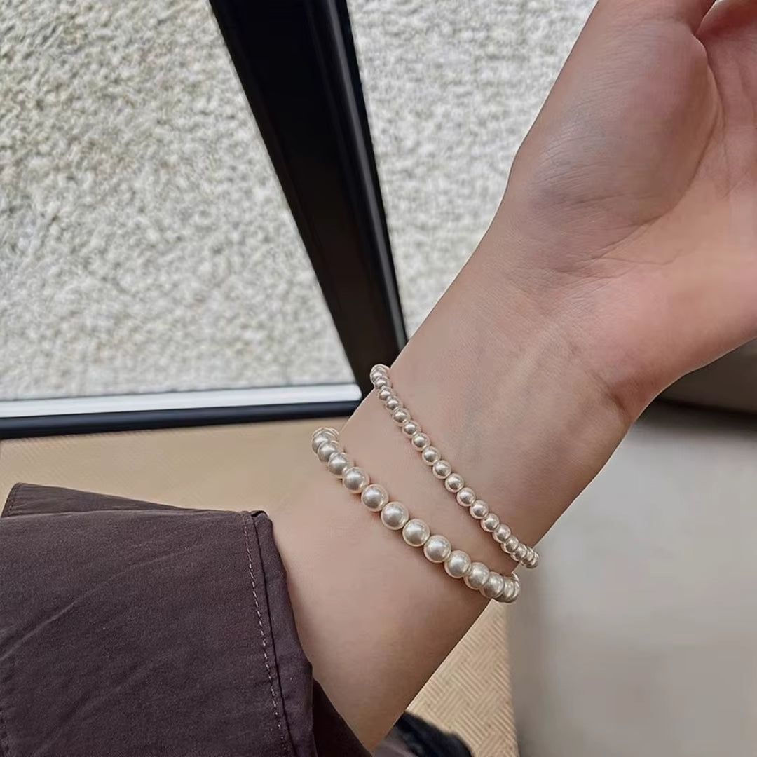 Bracelet Perle Blanche Vintage