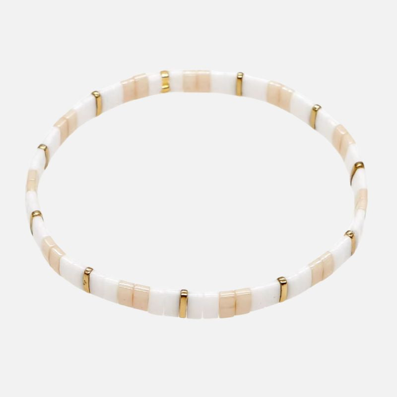 Bracelet Perle Plate Raffiné