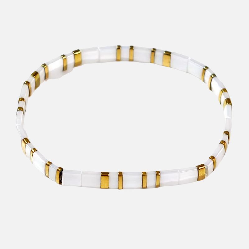 Bracelet Perle Plate Tendance
