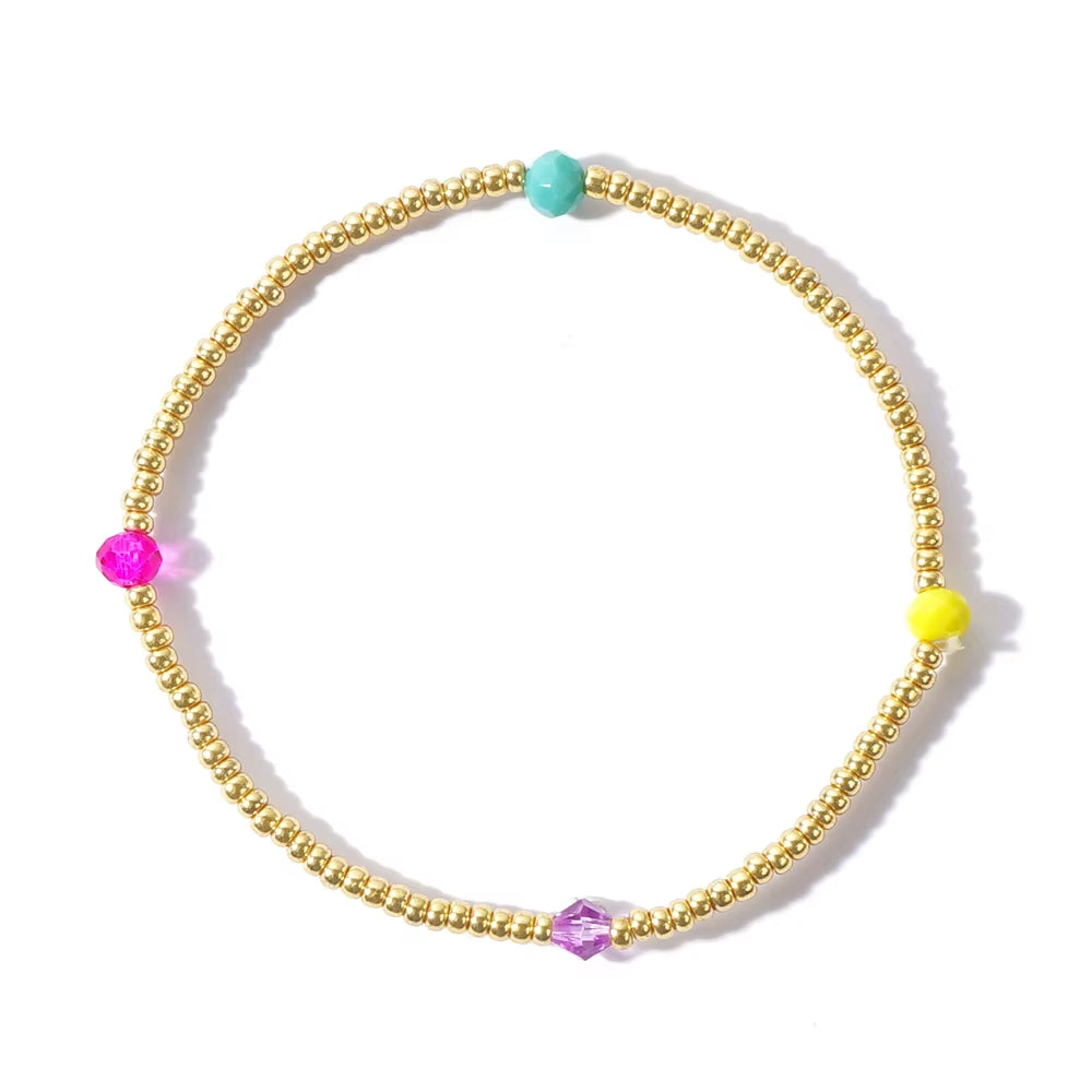 Bracelet Perle de Rocaille Ensemble de 5 sur fond blanc