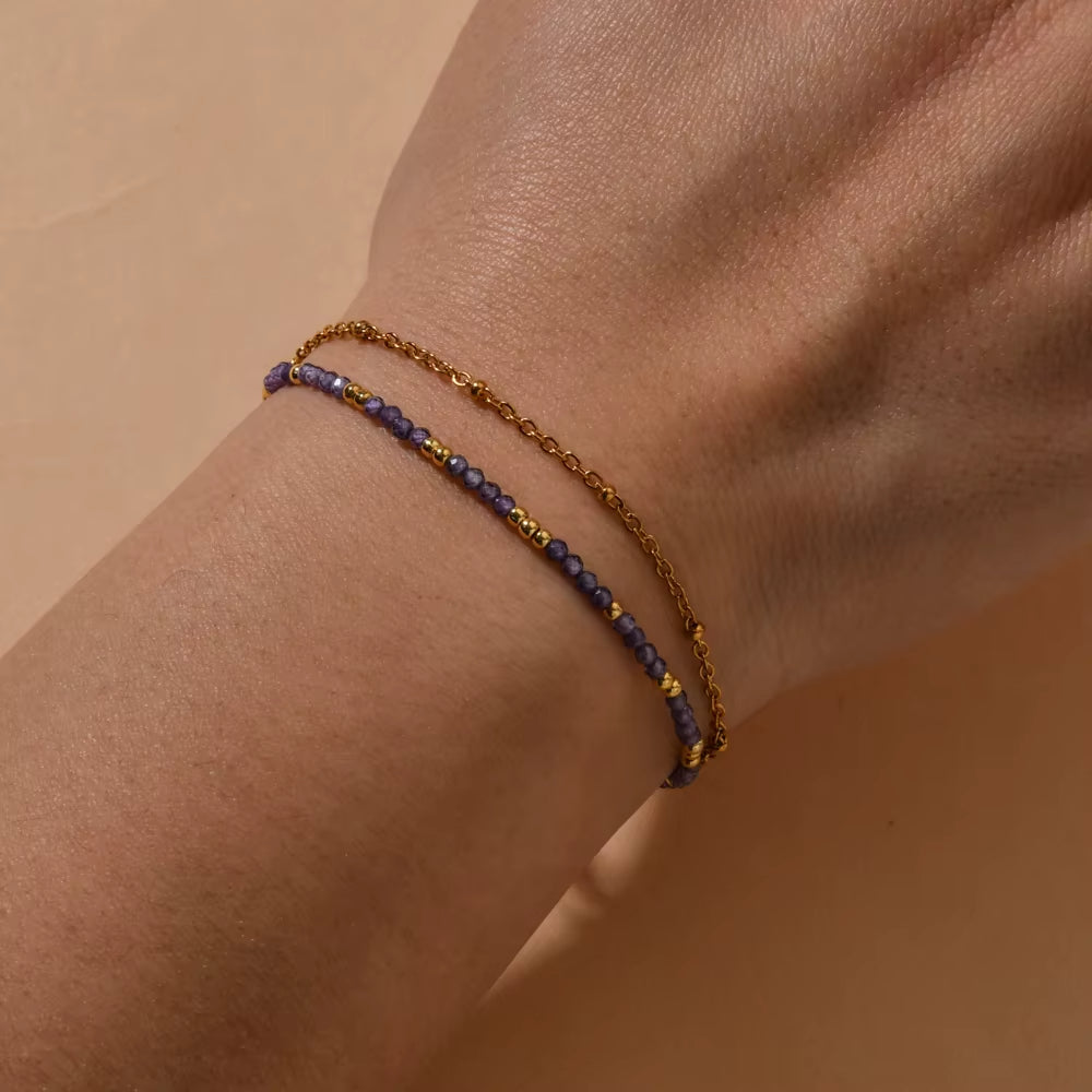 Bracelet Perles Fines en Acier Inoxydable