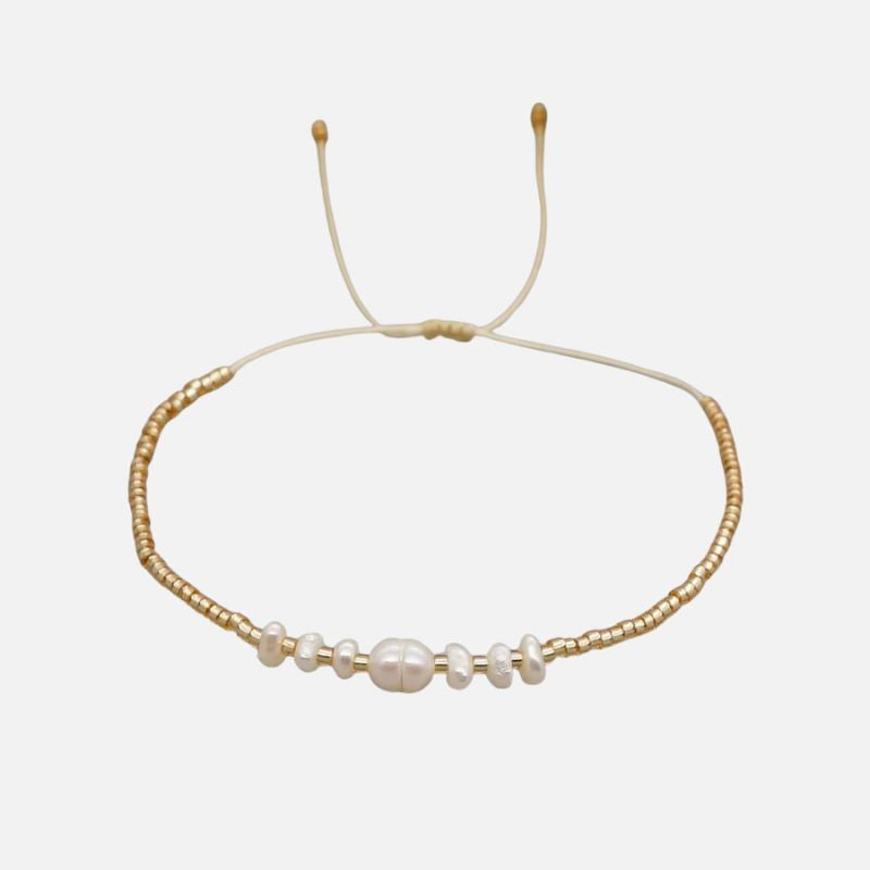 Bracelet Perles Fines Réglable