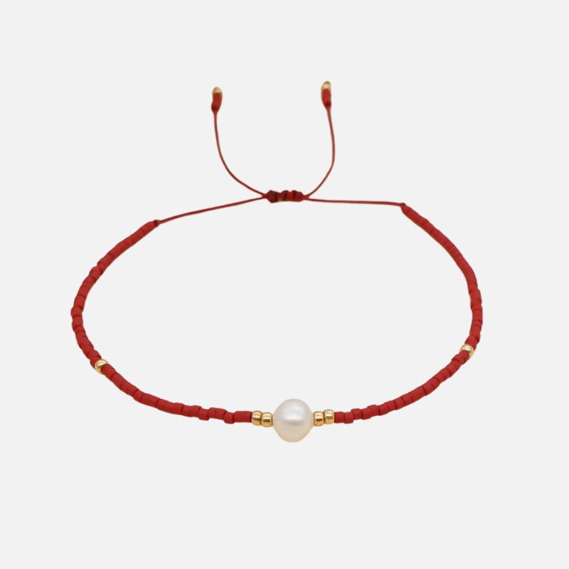 Bracelet Perles Fines Tressé