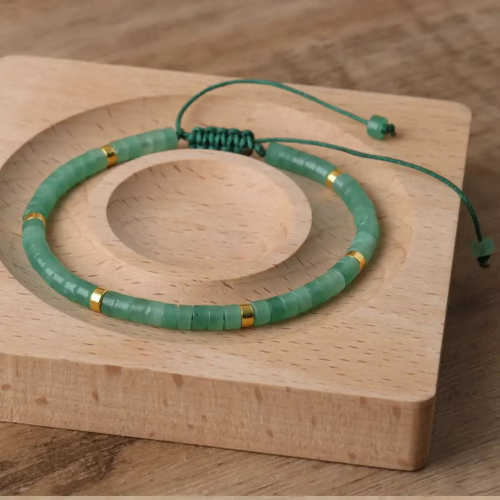 Bracelet Pierre Verte Aventurine Ajustable