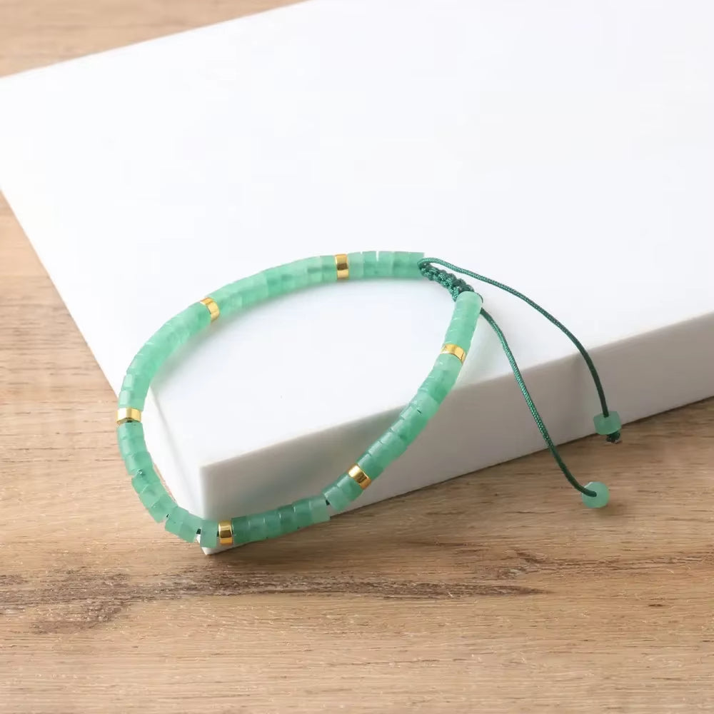 Bracelet Pierre Verte Aventurine Ajustable