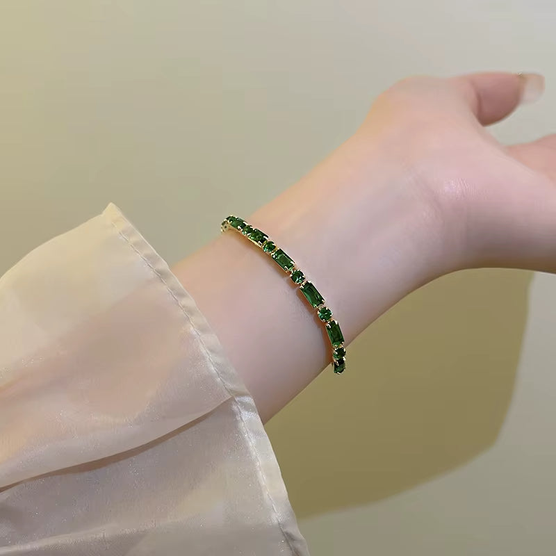 Bracelet Pierre Verte Luxueux