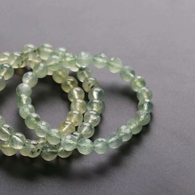 Bracelet Pierre Verte en Préhnite