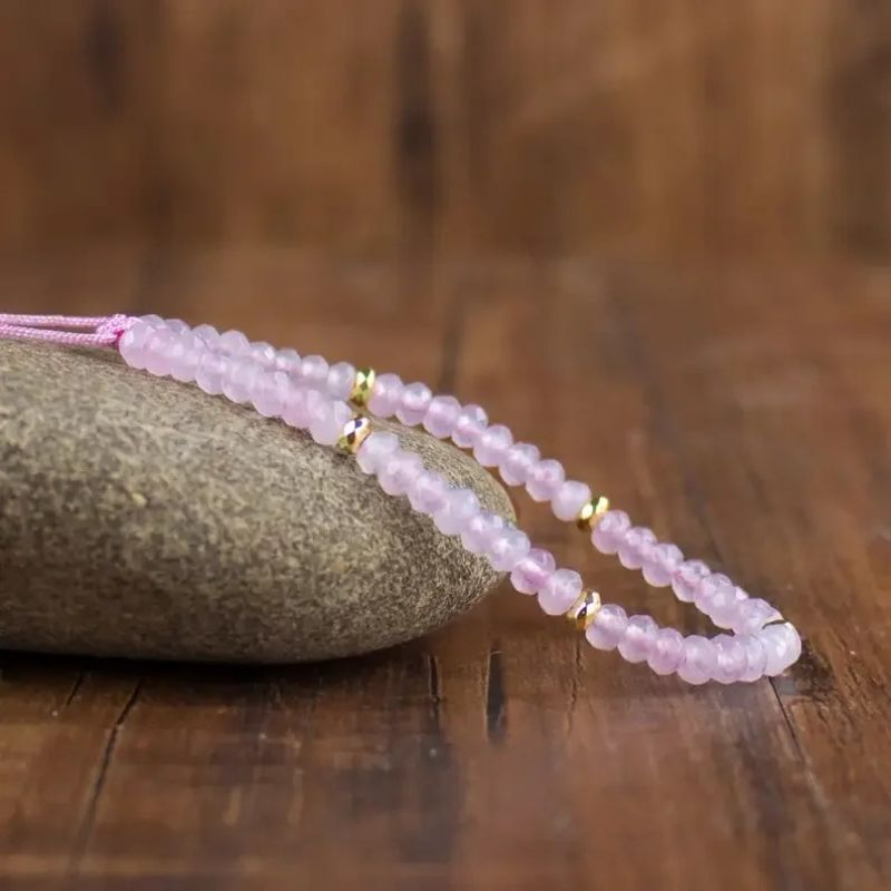 Bracelet Quartz Rose Fin Réglable