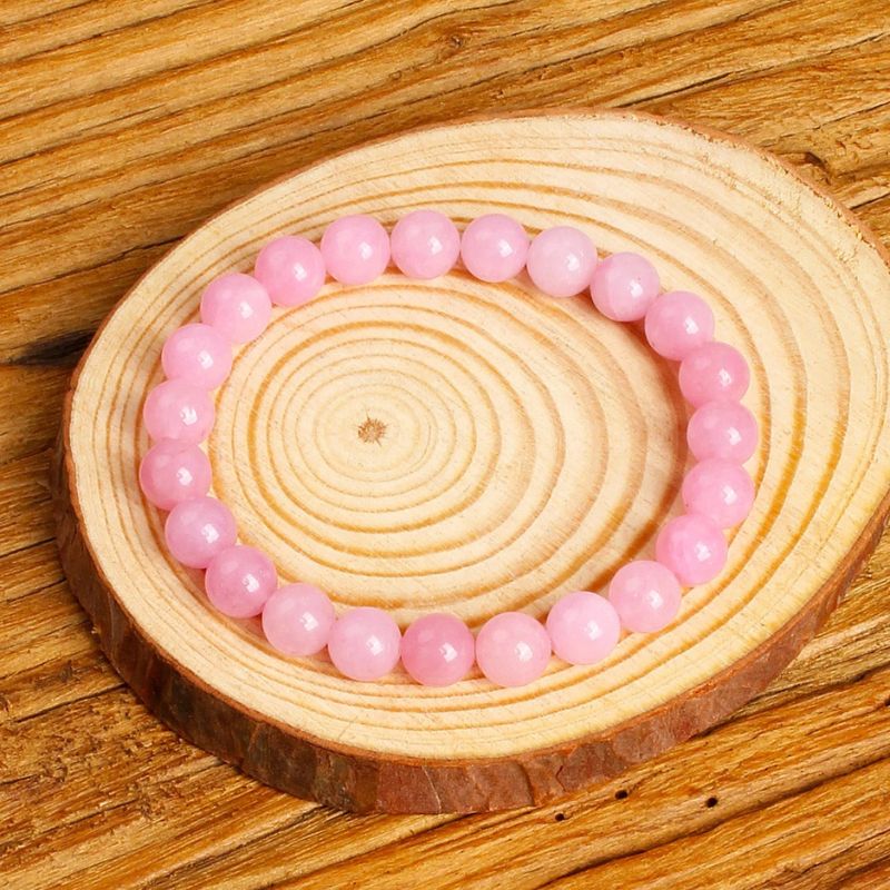 Bracelet Quartz Rose Pierres Rondes