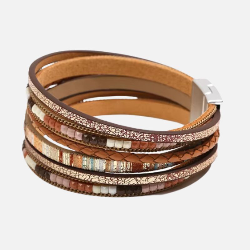Bracelet Semainier en Cuir Tissé