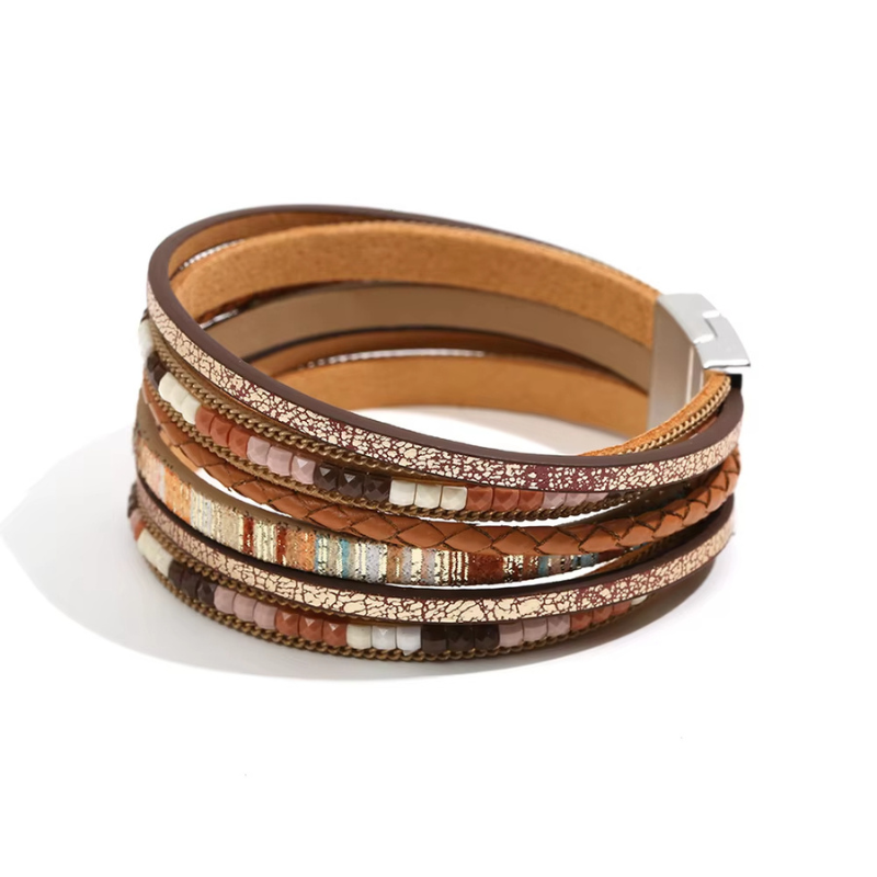 Bracelet Semainier en Cuir Tissé