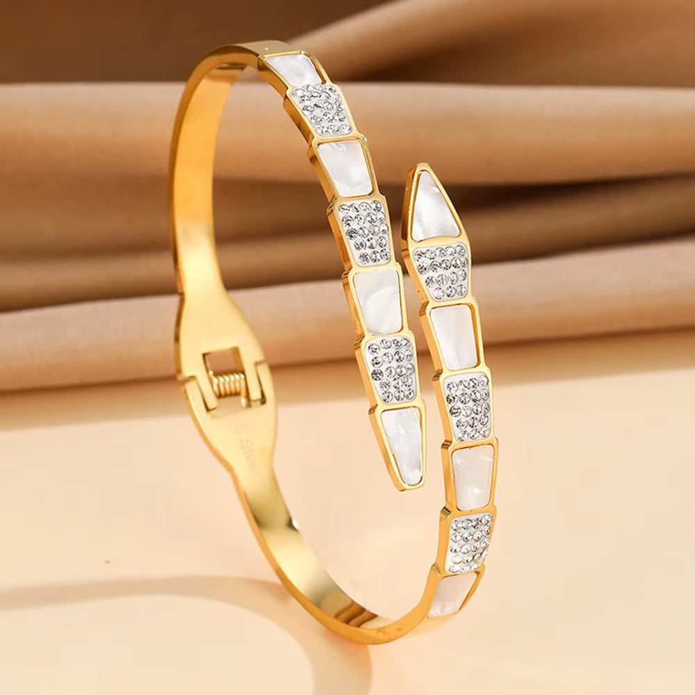 Bracelet Serpent Luxueux en Acier Inoxydable