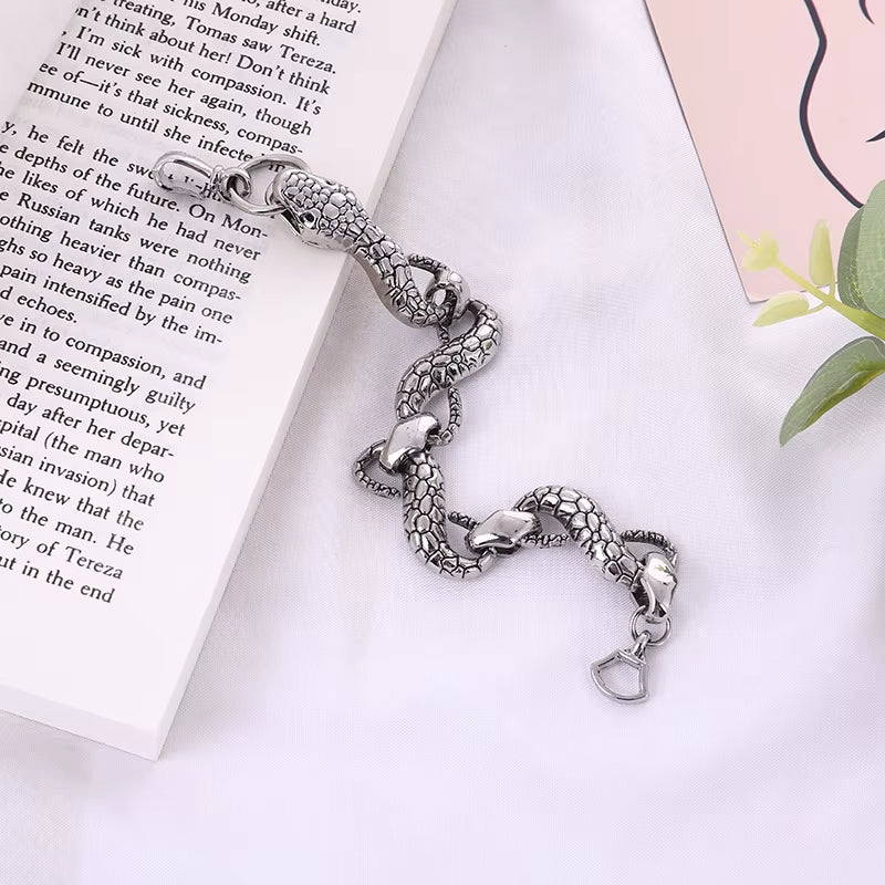 Bracelet Serpent Vintage en Acier Inoxydable