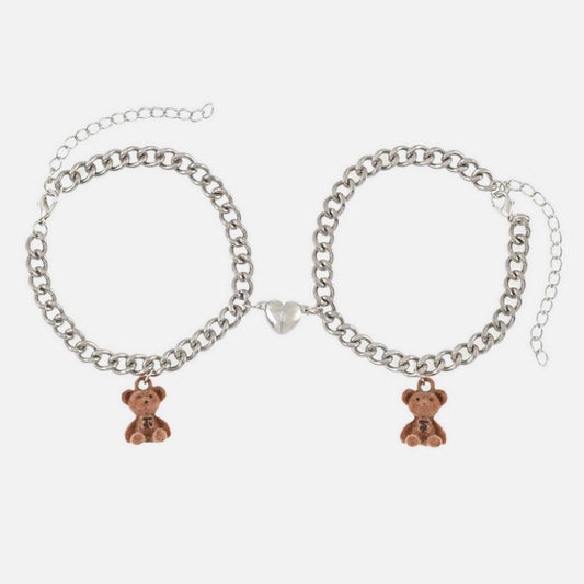 Bracelet Sœur Petits Oursons et Coeur Magnétique