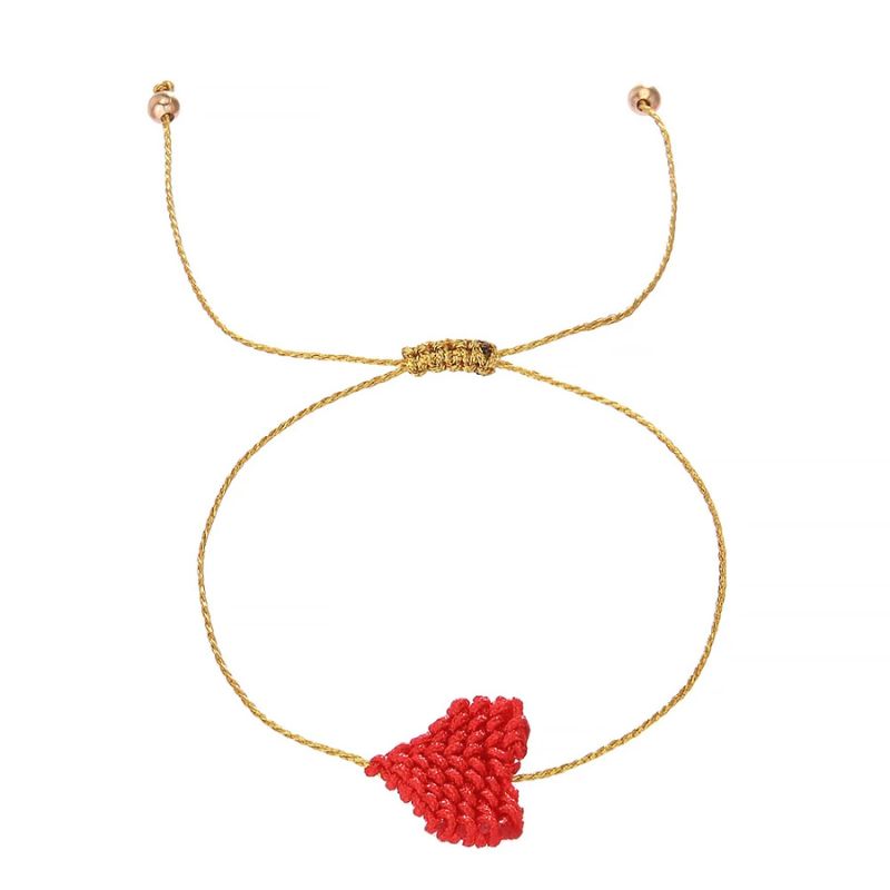 Bracelet Sœur Tressé Coeur Coloré