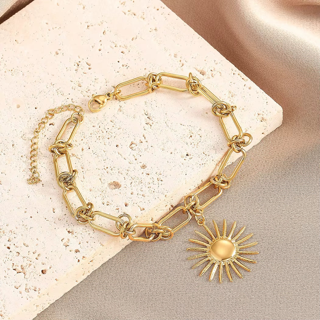 Bracelet Soleil à Trombones en Acier Inoxydable