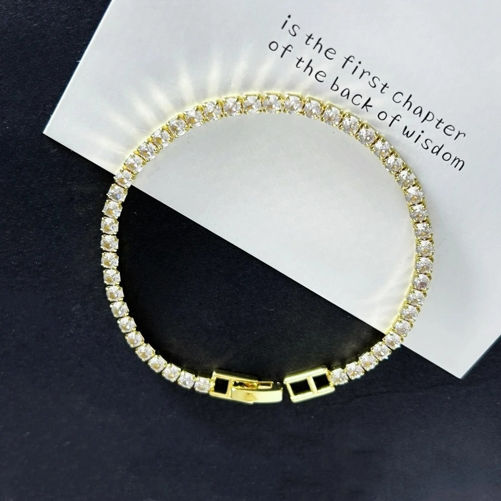 Bracelet Tennis Femme Acier Inoxydable Éclat Et Finesse