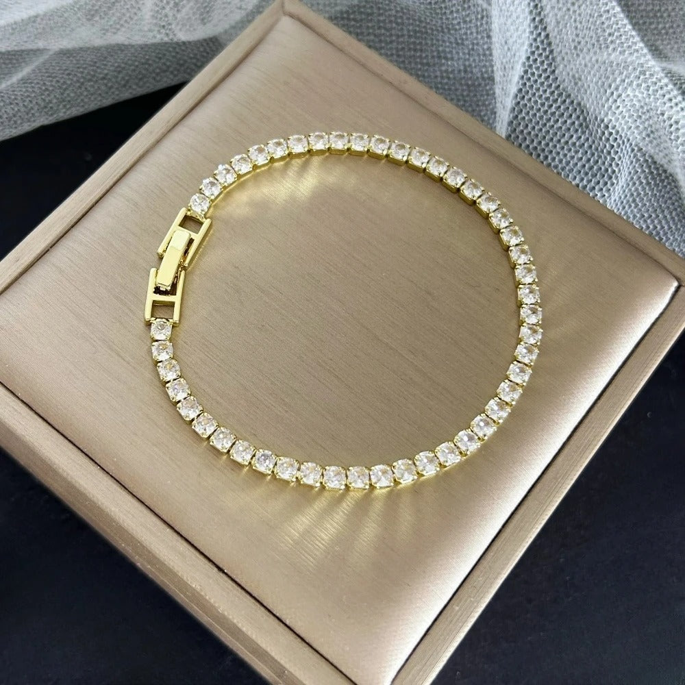 Bracelet Tennis Femme Acier Inoxydable Éclat Et Finesse